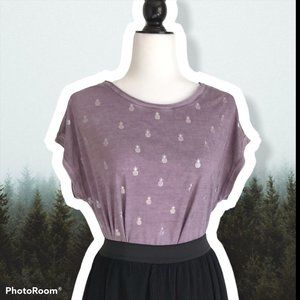 ✨CLEARANCE ✨Boho Garment Dyed Pineapple Tee W/Back Eyelet NWT